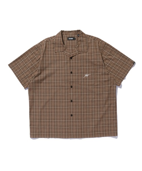 XLARGE(エクストララージ)の「MELANGE PLAID S/S SHIRT(シャツ/ブラウス・メンズ・ブラウン/ブラック/ブルー・S/M/L/XL)」の3枚目の写真