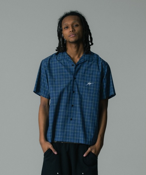XLARGE(エクストララージ)の「MELANGE PLAID S/S SHIRT(シャツ/ブラウス・メンズ・ブラウン/ブラック/ブルー・S/M/L/XL)」の14枚目の写真