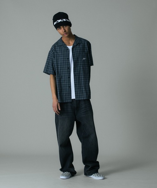 XLARGE(エクストララージ)の「MELANGE PLAID S/S SHIRT(シャツ/ブラウス・メンズ・ブラウン/ブラック/ブルー・S/M/L/XL)」の12枚目の写真