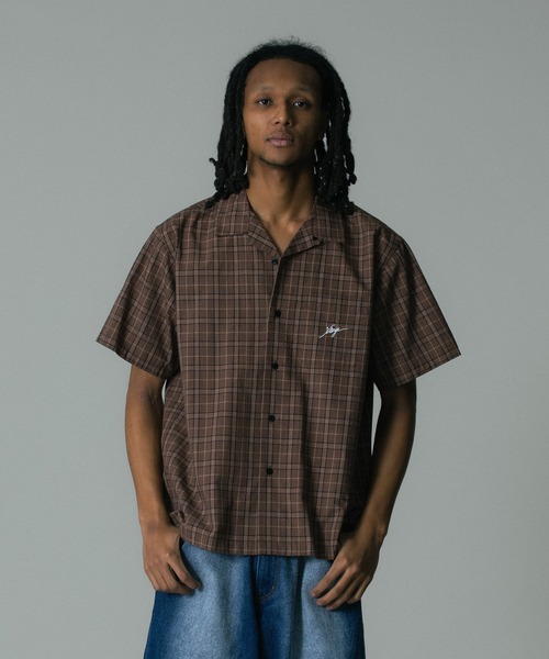 XLARGE(エクストララージ)の「MELANGE PLAID S/S SHIRT(シャツ/ブラウス・メンズ・ブラウン/ブラック/ブルー・S/M/L/XL)」の11枚目の写真