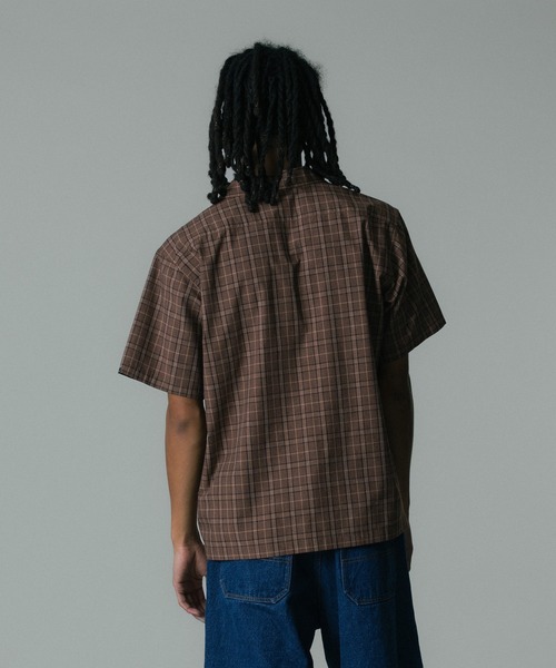XLARGE(エクストララージ)の「MELANGE PLAID S/S SHIRT(シャツ/ブラウス・メンズ・ブラウン/ブラック/ブルー・S/M/L/XL)」の9枚目の写真