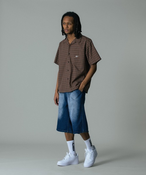 XLARGE(エクストララージ)の「MELANGE PLAID S/S SHIRT(シャツ/ブラウス・メンズ・ブラウン/ブラック/ブルー・S/M/L/XL)」の8枚目の写真