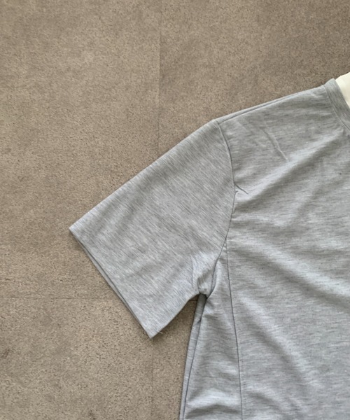 link lot(リンクロット)の「フェイクレイヤードキーネックプルオーバートップス(Tシャツ/カットソー・メンズ・グレー/ブラック・L/M)」の9枚目の写真