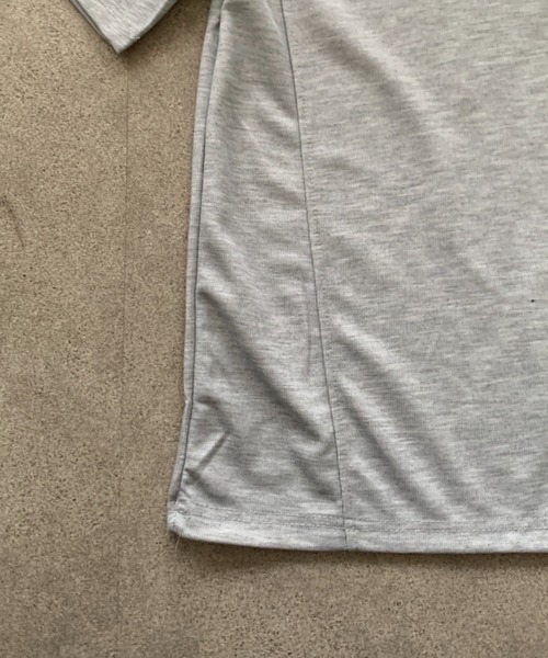 link lot(リンクロット)の「フェイクレイヤードキーネックプルオーバートップス(Tシャツ/カットソー・メンズ・グレー/ブラック・L/M)」の8枚目の写真