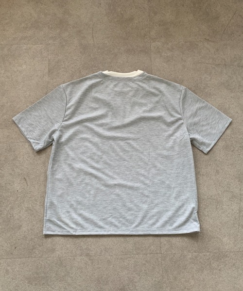 link lot(リンクロット)の「フェイクレイヤードキーネックプルオーバートップス(Tシャツ/カットソー・メンズ・グレー/ブラック・L/M)」の6枚目の写真