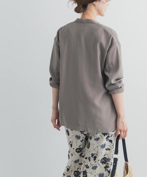 URBAN RESEARCH DOORS（アーバンリサーチドアーズ）の「ノーカラージャケット（その他アウター・レディース・チャコールグレー/ベージュ系その他・FREE）」の4枚目の写真