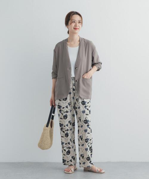 URBAN RESEARCH DOORS（アーバンリサーチドアーズ）の「ノーカラージャケット（その他アウター・レディース・チャコールグレー/ベージュ系その他・FREE）」の9枚目の写真