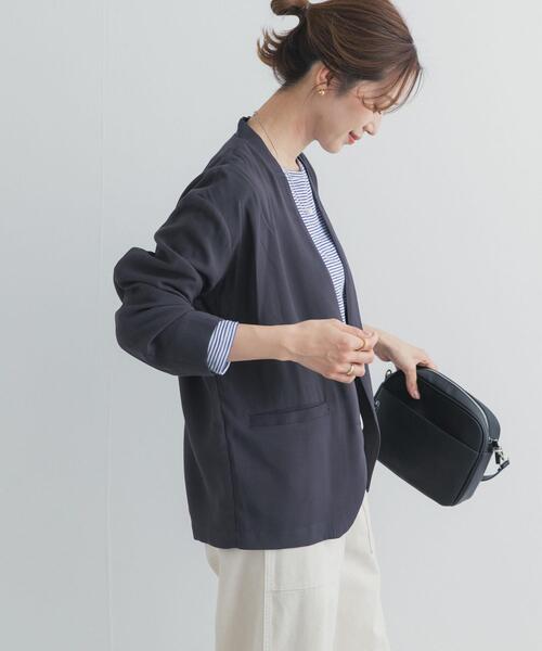 URBAN RESEARCH DOORS（アーバンリサーチドアーズ）の「ノーカラージャケット（その他アウター・レディース・チャコールグレー/ベージュ系その他・FREE）」の20枚目の写真