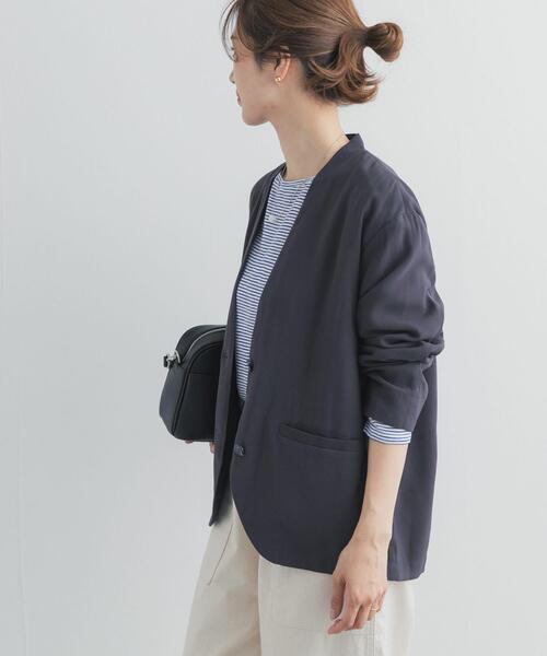 URBAN RESEARCH DOORS（アーバンリサーチドアーズ）の「ノーカラージャケット（その他アウター・レディース・チャコールグレー/ベージュ系その他・FREE）」の22枚目の写真