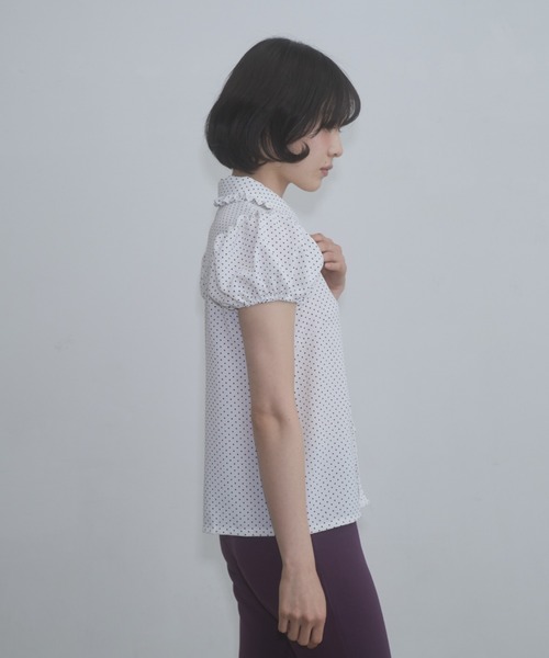 FEKETE（フェケテ）の「dot frill puff sleeve blouse / ドットフリルパフスリーブブラウス（シャツ/ブラウス・レディース・ブラック/ホワイト・MEDIUM/SMALL/LARGE）」の16枚目の写真