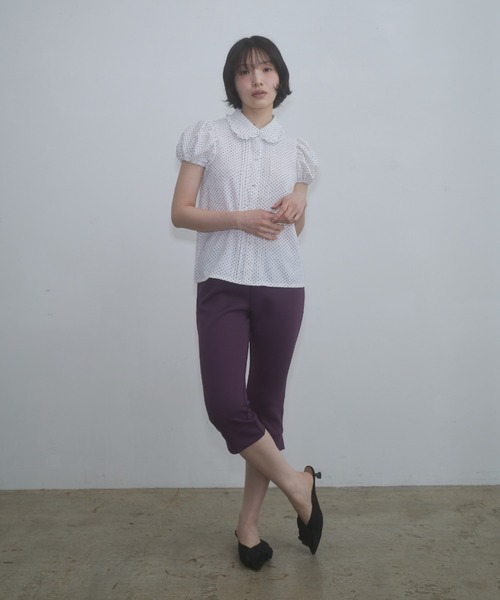 FEKETE（フェケテ）の「dot frill puff sleeve blouse / ドットフリルパフスリーブブラウス（シャツ/ブラウス・レディース・ブラック/ホワイト・MEDIUM/SMALL/LARGE）」の20枚目の写真