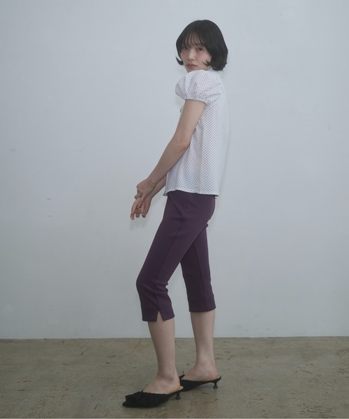 FEKETE（フェケテ）の「dot frill puff sleeve blouse / ドットフリルパフスリーブブラウス（シャツ/ブラウス・レディース・ブラック/ホワイト・MEDIUM/SMALL/LARGE）」の5枚目の写真