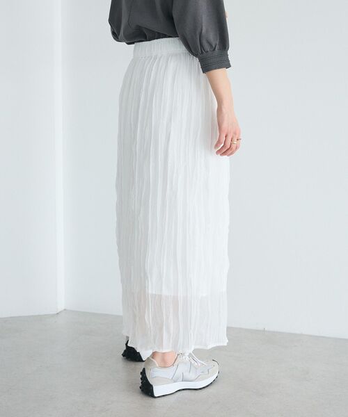 CRAFT STANDARD BOUTIQUE(クラフトスタンダードブティック)の「シアーワッシャースカート ◆(スカート・レディース・ブルー/ブラック/ホワイト・FREE)」の22枚目の写真