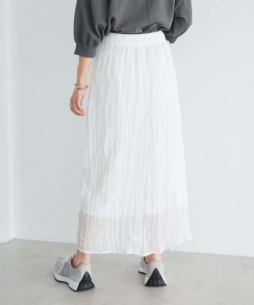 CRAFT STANDARD BOUTIQUE(クラフトスタンダードブティック)の「シアーワッシャースカート ◆(スカート・レディース・ブルー/ブラック/ホワイト・FREE)」の21枚目の写真
