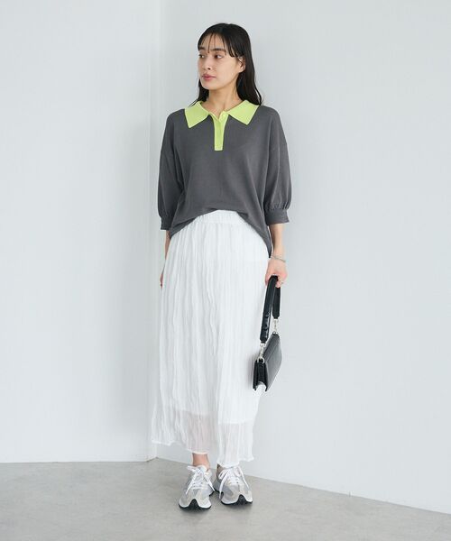 CRAFT STANDARD BOUTIQUE(クラフトスタンダードブティック)の「シアーワッシャースカート ◆(スカート・レディース・ブルー/ブラック/ホワイト・FREE)」の19枚目の写真