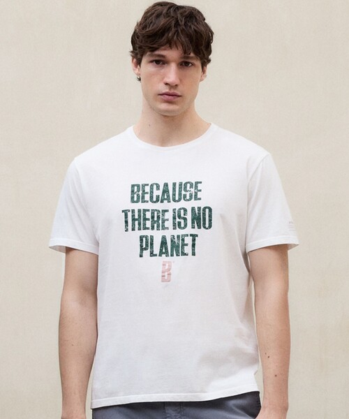 ECOALF(エコアルフ)の「MIN BECAUSE Tシャツ / MINALF T-SHIRT(Tシャツ/カットソー・メンズ・ホワイト/ネイビー/グレー系その他・S/L/M)」の1枚目の写真