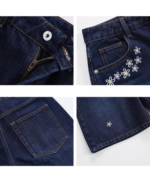 Fano Studios(ファノ ストゥディオズ)の「デイジー刺繍 ストレート デニムハーフパンツ FX26K047【Fano Studios】【2026SS】(デニムパンツ・レディース・ダークブルー・L/M/S)」の17枚目の写真