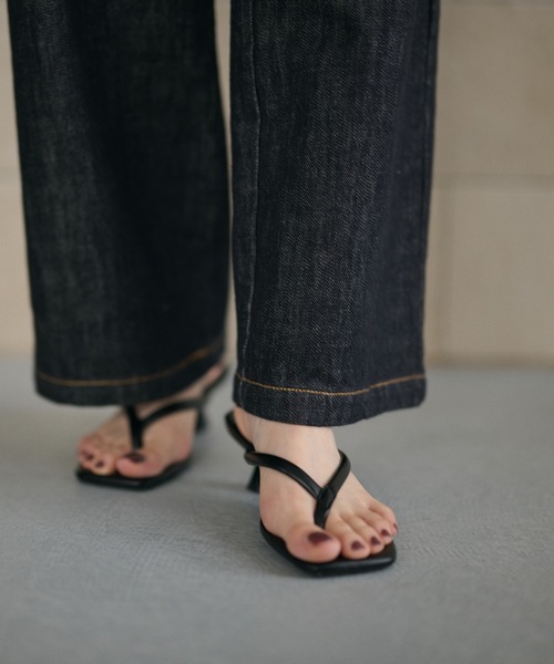 LAULEN(ローレン)の「cross loop high waist indigo denim/クロスループハイウエストインディゴデニム(デニムパンツ・レディース・ネイビー・M/S)」の20枚目の写真