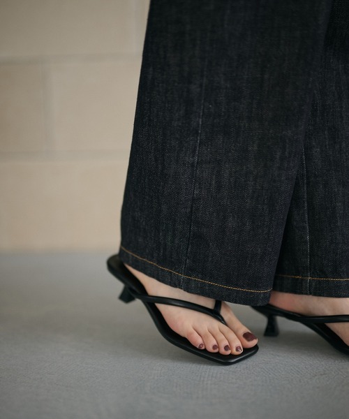 LAULEN(ローレン)の「cross loop high waist indigo denim/クロスループハイウエストインディゴデニム(デニムパンツ・レディース・ネイビー・M/S)」の21枚目の写真