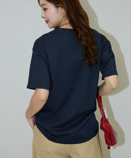 PUBLUX（パブリュクス）の「PUBLUX/パブリュクス リボン 刺繍 Tシャツ　限定展開（Tシャツ/カットソー・レディース・ブラウン/ライトグレー/ネイビー/チャコールグレー・ﾌﾘ-）」の20枚目の写真