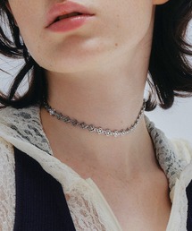 GOLDY（ゴールディ）の「【金属アレルギー軽減】フラワー ライン ステンレス タトゥー チョーカー（チョーカー）」