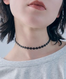 GOLDY（ゴールディ）の「【金属アレルギー軽減】フラワー ライン ステンレス タトゥー チョーカー（チョーカー）」