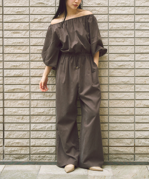Noble（ノーブル）の「トリコチンベアトップパンツ（つなぎ