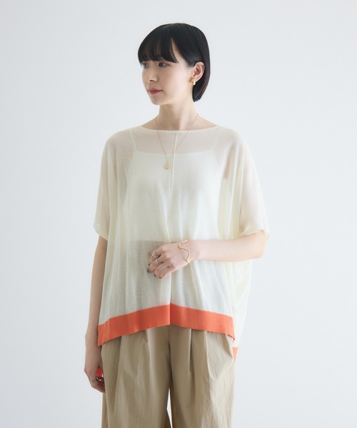 Paradise Picnic(パラダイスピクニック)の「裾配色ニットプルオーバー(ニット/セーター・レディース・ブラック/グリーン/ホワイト・FREE)」の21枚目の写真