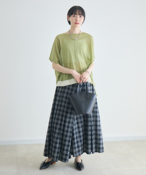 Paradise Picnic(パラダイスピクニック)の「裾配色ニットプルオーバー(ニット/セーター・レディース・ブラック/グリーン/ホワイト・FREE)」の13枚目の写真