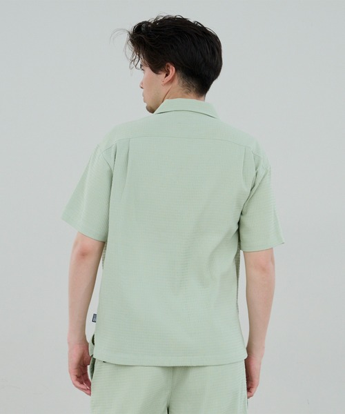 FLASH PACKER（フラッシュパッカー）の「ワッフル・アロハシャツ（シャツ/ブラウス・メンズ・グリーン/ベージュ/ブラック・XL/M/L）」の5枚目の写真
