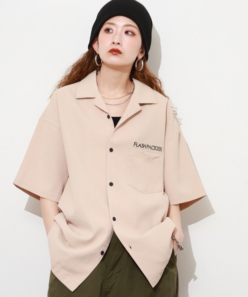 FLASH PACKER（フラッシュパッカー）の「ワッフル・アロハシャツ（シャツ/ブラウス・メンズ・グリーン/ベージュ/ブラック・XL/M/L）」の18枚目の写真