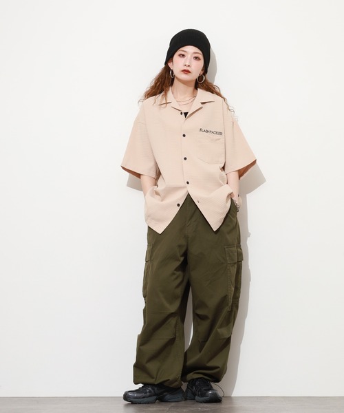 FLASH PACKER（フラッシュパッカー）の「ワッフル・アロハシャツ（シャツ/ブラウス・メンズ・グリーン/ベージュ/ブラック・XL/M/L）」の21枚目の写真