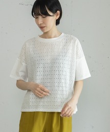 POU DOU DOU | エンブロイダリーレーストップス(Tシャツ/カットソー)