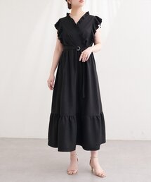 フリルカシュクールワンピース（ワンピース）｜natural couture