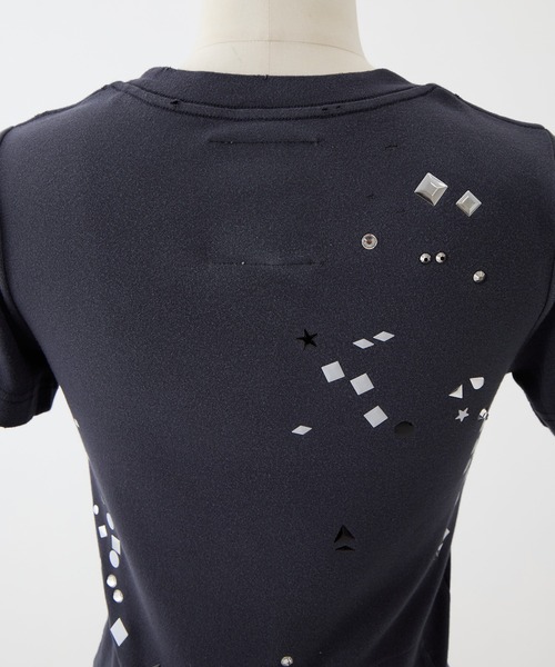 MIHARAYASUHIRO(ミハラヤスヒロ)の「【MIHARA YASUHIRO/ミハラヤスヒロ】EMBELLISHED STICKER TEE/エンベリッシュドステッカーT(Tシャツ/カットソー・レディース・ホワイト/ブラック・38)」の11枚目の写真
