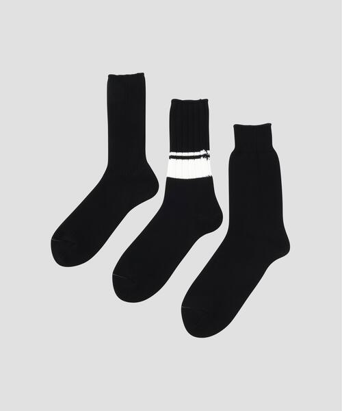 MHL.(エムエイチエル)の「COTTON SOCKS PACK(ソックス/靴下・メンズ・ホワイト/ブラック・FREE)」の3枚目の写真