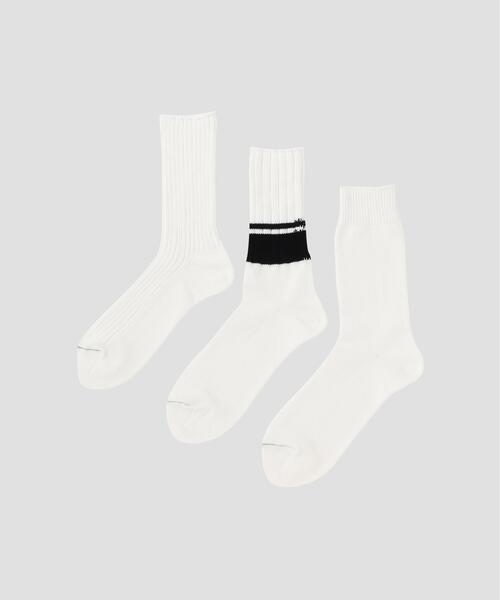 MHL.(エムエイチエル)の「COTTON SOCKS PACK(ソックス/靴下・メンズ・ホワイト/ブラック・FREE)」の16枚目の写真