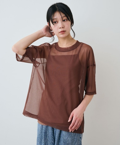 THREE FIFTY STANDARD(スリーフィフティースタンダード)の「THREE FIFTY STANDARD さらっとリブ素材のブラキャミソール(キャミソール・レディース・チャコールグレー/ブラウン/サックスブルー・LL/M/L)」の18枚目の写真