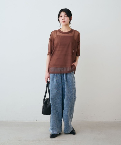 THREE FIFTY STANDARD(スリーフィフティースタンダード)の「THREE FIFTY STANDARD さらっとリブ素材のブラキャミソール(キャミソール・レディース・チャコールグレー/ブラウン/サックスブルー・LL/M/L)」の17枚目の写真