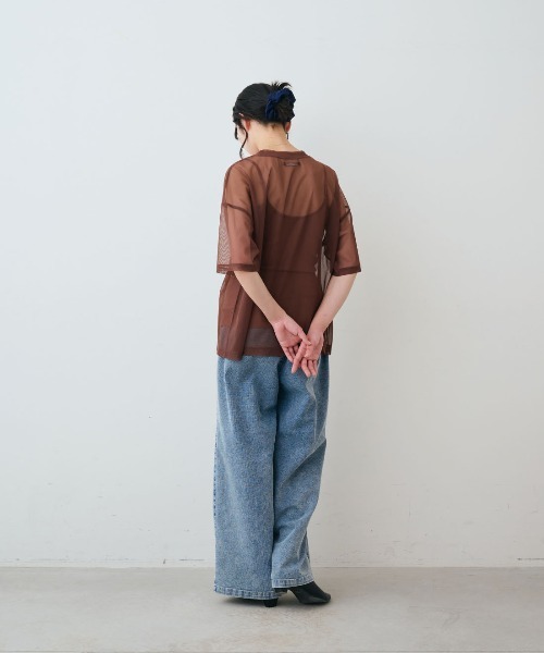 THREE FIFTY STANDARD(スリーフィフティースタンダード)の「THREE FIFTY STANDARD さらっとリブ素材のブラキャミソール(キャミソール・レディース・チャコールグレー/ブラウン/サックスブルー・LL/M/L)」の15枚目の写真