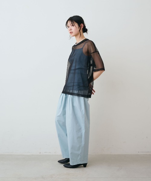THREE FIFTY STANDARD(スリーフィフティースタンダード)の「THREE FIFTY STANDARD さらっとリブ素材のブラキャミソール(キャミソール・レディース・チャコールグレー/ブラウン/サックスブルー・LL/M/L)」の12枚目の写真