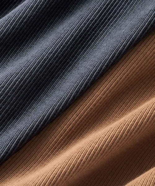 THREE FIFTY STANDARD(スリーフィフティースタンダード)の「THREE FIFTY STANDARD さらっとリブ素材のブラキャミソール(キャミソール・レディース・チャコールグレー/ブラウン/サックスブルー・LL/M/L)」の4枚目の写真