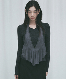 HALTER LAYERED TOP_CHARCOAL