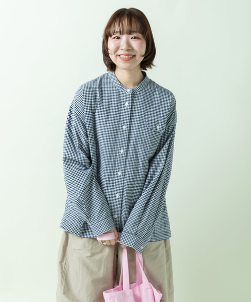 PAR ICI(パーリッシィ)の「vintage/オーガニックコットン ワークシャツ(シャツ/ブラウス・レディース・ネイビー/ホワイト/ブルー・FREE)」の22枚目の写真