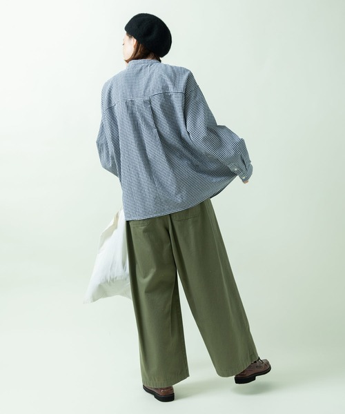 PAR ICI(パーリッシィ)の「vintage/オーガニックコットン ワークシャツ(シャツ/ブラウス・レディース・ネイビー/ホワイト/ブルー・FREE)」の21枚目の写真