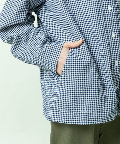 PAR ICI(パーリッシィ)の「vintage/オーガニックコットン ワークシャツ(シャツ/ブラウス・レディース・ネイビー/ホワイト/ブルー・FREE)」の16枚目の写真