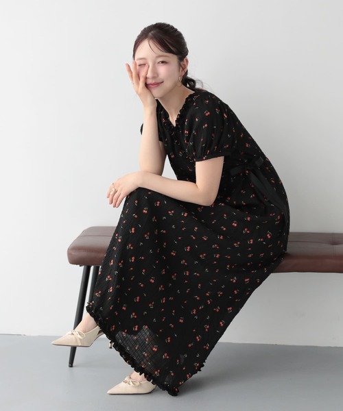 チェリーフレアーワンピース（ワンピース）｜Fit more（フィットモア