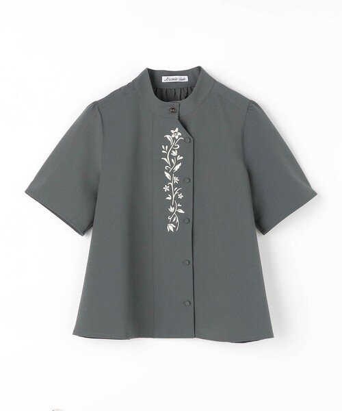 NICOLE CLUB（ニコル　クラブ）の「オリエンタル刺繍ブラウス（シャツ/ブラウス・レディース・オフホワイト/チャコールグレー/ネイビー・M）」の14枚目の写真