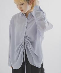 THE GOODLAND MARKET | MIDIUMISOLID　DROWSTRING SHIRT(シャツ/ブラウス)