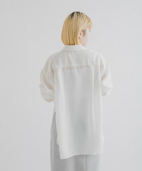 THE GOODLAND MARKET（ザグッドランドマーケット）の「MIDIUMISOLID　DROWSTRING SHIRT（シャツ/ブラウス・レディース・ライトピンク/ライトブルー/ブラック/アイボリー・FREE）」の8枚目の写真